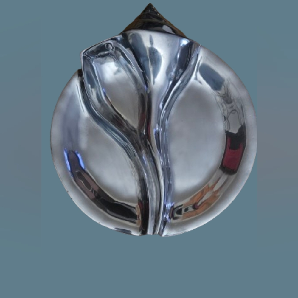 *Mariposa Vtg Retired Conch Shell Chip N Dip Handcrafted Aluminum